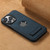 iPhone 14 Pro Suteni G2 Magsafe Litchi Texture Leather Back Phone Case with Holder - Blue