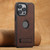 iPhone 14 Pro Suteni G2 Magsafe Litchi Texture Leather Back Phone Case with Holder - Brown