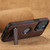 iPhone 14 Pro Suteni G2 Magsafe Litchi Texture Leather Back Phone Case with Holder - Brown
