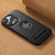 iPhone 15 Pro Suteni G2 Magsafe Oil Wax Leather Back Phone Case with Holder - Black