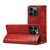 iPhone 15 Pro Max Suteni Baroque Calf Texture Buckle Wallet Leather Phone Case - Red