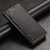 Samsung Galaxy Note20 Suteni Baroque Calf Texture Buckle Wallet Leather Phone Case - Black