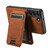 Samsung Galaxy S22+ 5G Suteni H16 Litchi Texture Leather Detachable Wallet Back Phone Case - Brown