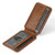 iPhone 14 Pro Max Suteni H15 MagSafe Oil Eax Leather Detachable Wallet Back Phone Case - Khaki