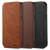 iPhone 12 Pro Max Suteni J06 Retro Matte Litchi Texture Leather Magnetic Magsafe Phone Case - Black