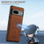 Google Pixel 6a Suteni H16 Litchi Texture Leather Detachable Wallet Back Phone Case - Khaki