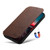 iPhone 15 Suteni J06 Retro Matte Litchi Texture Leather Magnetic Magsafe Phone Case - Brown