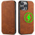 iPhone 15 Pro Suteni J06 Retro Matte Litchi Texture Leather Magnetic Magsafe Phone Case - Brown
