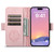 iPhone 13 SUTENI J07 Multifunctional Horizontal Flip Magsafe Leather Phone Case - Pink