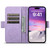 iPhone 13 SUTENI J07 Multifunctional Horizontal Flip Magsafe Leather Phone Case - Purple