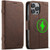 iPhone 13 Pro Max SUTENI J07 Multifunctional Horizontal Flip Magsafe Leather Phone Case - Brown