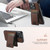 iPhone 13 Pro Max Suteni H17 Cross Grain Leather MagSafe Detachable Wallet Phone Case - Brown