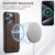 iPhone 13 Pro Max Suteni H17 Cross Grain Leather MagSafe Detachable Wallet Phone Case - Brown