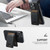 iPhone 15 Plus Suteni H17 Cross Grain Leather MagSafe Detachable Wallet Phone Case - Black