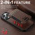 iPhone 15 Plus Suteni H17 Cross Grain Leather MagSafe Detachable Wallet Phone Case - Brown