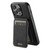 iPhone 12 Pro Suteni H17 Litchi Texture Leather MagSafe Detachable Wallet Phone Case - Black