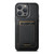 iPhone 12 Pro Suteni H17 Oil Eax Leather MagSafe Detachable Wallet Phone Case - Black