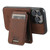 iPhone 13 Pro Suteni H17 Litchi Texture Leather MagSafe Detachable Wallet Phone Case - Brown
