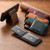 iPhone 14 Pro Suteni H17 Oil Eax Leather MagSafe Detachable Wallet Phone Case - Khaki