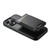 iPhone 15 Pro Suteni H17 Oil Eax Leather MagSafe Detachable Wallet Phone Case - Black