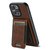 iPhone 15 Pro Max Suteni H17 Litchi Texture Leather MagSafe Detachable Wallet Phone Case - Brown
