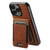 iPhone 16 Pro Max Suteni H17 Litchi Texture Leather MagSafe Detachable Wallet Phone Case - Khaki