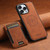 iPhone 16 Pro Max Suteni H17 Litchi Texture Leather MagSafe Detachable Wallet Phone Case - Khaki