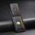 iPhone 12 Pro Max Suteni M2 Oil Wax MagSafe Horizontal Card Bag Phone Case - Black