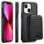 iPhone 13 Suteni M2 Oil Wax MagSafe Horizontal Card Bag Phone Case - Black