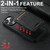 iPhone 14 Suteni M2 Cross-Grain MagSafe Vertical Card Back Phone Case - Black