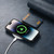 iPhone 14 Pro Max Suteni M2 Oil Wax MagSafe Horizontal Card Bag Phone Case - Blue