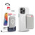 MyBat Pro Fuse Series Case Bundle + MagStash Wallet Folio for Apple iPhone 15 Pro Max - White / Gray