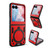 FDN Anti-Drop Hybrid Protector Case (with Ring Stand) for Motorola razr (2024) - Red / Black