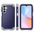 Samsung Galaxy A16 5G 3 in 1 Silicone Hybrid PC Shockproof Phone Case - Navy Blue Gray