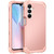 Samsung Galaxy A16 5G 3 in 1 Silicone Hybrid PC Shockproof Phone Case - Rose Gold