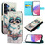 Samsung Galaxy A16 5G 3D Painting Horizontal Flip Leather Phone Case - Grey Owl