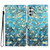 Samsung Galaxy A16 5G 3D Pattern Leather Phone Case - Blue Base Apricot Flower