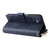 Samsung Galaxy A16 5G 9-Card Slots Zipper Wallet Bag Leather Phone Case - Blue