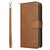 Samsung Galaxy A16 5G 9-Card Slots Zipper Wallet Bag Leather Phone Case - Brown