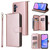 Samsung Galaxy A16 5G 9-Card Slots Zipper Wallet Bag Leather Phone Case - Rose Gold Samsung Galaxy A16 5G 9-Card Slots Zipper Wallet Bag Leather Phone Case - Rose Gold