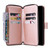Samsung Galaxy A16 5G 9-Card Slots Zipper Wallet Bag Leather Phone Case - Rose Gold Samsung Galaxy A16 5G 9-Card Slots Zipper Wallet Bag Leather Phone Case - Rose Gold