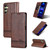 Samsung Galaxy A16 5G AZNS Magnetic Calf Texture Flip Leather Phone Case - Dark Brown
