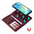 Samsung Galaxy A16 5G BETOPNICE BN-005 2 in 1 Detachable Imitate Genuine Leather Phone Case - Wine Red