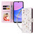 Samsung Galaxy A16 5G Bronzing Painting RFID Leather Phone Case - Flowers World