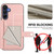 Samsung Galaxy A16 5G Button Card Bag RFID Anti-theft Phone Case - Pink