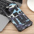 Samsung Galaxy A16 5G Camouflage Armor Kickstand TPU Hybrid PC Magnetic Phone Case - Light Blue