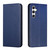 Samsung Galaxy A16 5G Carbon Fiber Texture Magnetic Flip Leather Phone Case - Blue