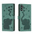 Samsung Galaxy A16 5G Cartoon Elephant Embossed Leather Phone Case - Green