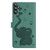 Samsung Galaxy A16 5G Cartoon Elephant Embossed Leather Phone Case - Green