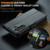 Samsung Galaxy A16 5G CaseMe 023 Butterfly Buckle Litchi Texture RFID Anti-theft Leather Phone Case - Black